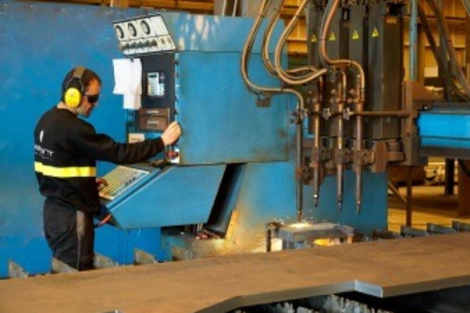 coupe de tôle par oxycoupage